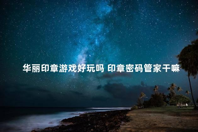 华丽印章游戏好玩吗 印章密码管家干嘛的